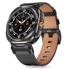 TECH-PROTECT DELTA PRO ARMBAND FÜR SAMSUNG GALAXY WATCH ULTRA (47 MM) LEDER SCHWARZ