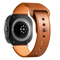 TECH-PROTECT LEATHERFIT ARMBAND FÜR SAMSUNG GALAXY WATCH ULTRA (47 MM) BRAUN