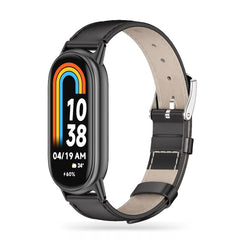 LEDERARMBAND FÜR XIAOMI MI BAND 8 / 9 / NFC HEYBAND LEATHERFIT SCHWARZ