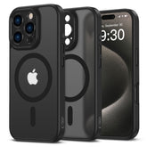 HÜLLE FÜR IPHONE 16 PRO MAX TECH-PROTECT MAGCAM MAGSAFE MATTE SCHWARZ