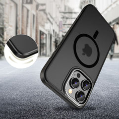 HÜLLE FÜR IPHONE 16 PRO TECH-PROTECT MAGEDGE MAGSAFE MATTE SCHWARZ/GUNMETALL