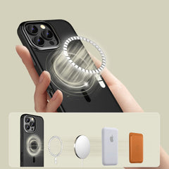 HÜLLE FÜR IPHONE 16 PRO MAX TECH-PROTECT MAGEDGE MAGSAFE MATTE SCHWARZ/GUNMETALL