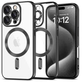 HÜLLE FÜR IPHONE 16 PRO TECH-PROTECT MAGFLEX MAGSAFE GLANZ SCHWARZ