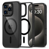 HÜLLE FÜR IPHONE 16 PRO TECH-PROTECT MAGMAT MAGSAFE SCHWARZ/KLAR