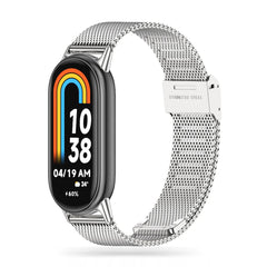 REMEN FÜR XIAOMI MI BAND 8 / 9 / NFC DOOP MILANESER SCHLEIFE SILBER