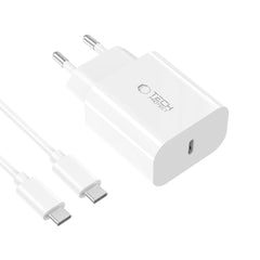 TECH-PROTECT NC20W 1-PORT NETZLADEGERÄT PD20W + TYPE-C KABEL WEISS