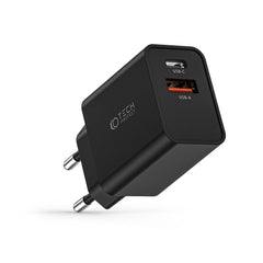 NETZLADEGERÄT FÜR HANDY UND TABLET TECH-PROTECT NC30W 2-PORT NETZLADEGERÄT PD30W/QC3.0 SCHWARZ