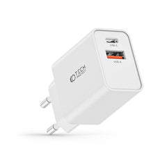 NETZLADEGERÄT FÜR HANDY UND TABLET TECH-PROTECT NC30W 2-PORT NETZLADEGERÄT PD30W/QC3.0 WEISS