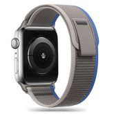 REMEN FÜR APPLE WATCH 4 / 5 / 6 / 7 / 8 / 9 / SE (38 / 40 / 41 MM) GRAU/BLAU aus NYLON