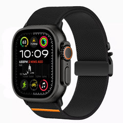TECH-PROTECT NYLON SCHLIESSER APPLE WATCH 6 / 7 / 8 / 9 / 10 / SE / ULTRA 1 / 2 (44 / 45 / 46 / 49 MM) SCHWARZ