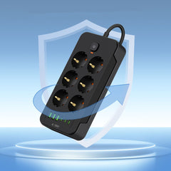 TECH-PROTECT PC6X6 STECKDOSE 3 USB & 3 TYPE-C & 6 STECKDOSEN 200CM SCHWARZ