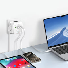 TECH-PROTECT PCL3X4 POWER SOCKET 2 USB & 2 TYPE-C & 3 STECKDOSE WEISS