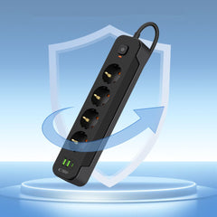 TECH-PROTECT PCL4X3 POWER SOCKET LANG 2 USB & 1 TYPE-C & 4 STECKDOSE 200CM SCHWARZ