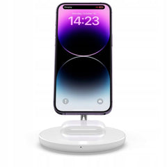 DRAHTLOSES LADGERÄT 2IN1 TECH-PROTECT QI15W-A21 MAGNETISCHER MAGSAFE WIRELESS CHARGER WEISS