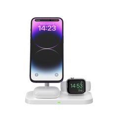 DRAHTLOSES LADEN 3IN1TECH-PROTECT QI15W-A22 MAGNETISCHER MAGSAFE WIRELESS CHARGER WEISS