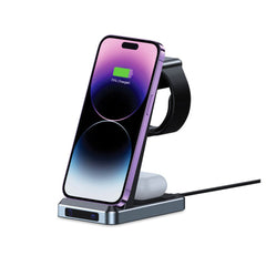 DRAHTLOSES LADEN 3IN1 QI15W-A26 WIRELESS CHARGER SCHWARZ