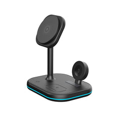 DRAHTLOSES LADEN 3IN1 QI15W-A27 MAGNETISCHER MAGSAFE WIRELESS CHARGER SCHWARZ