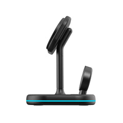 DRAHTLOSES LADEN 3IN1 QI15W-A27 MAGNETISCHER MAGSAFE WIRELESS CHARGER SCHWARZ