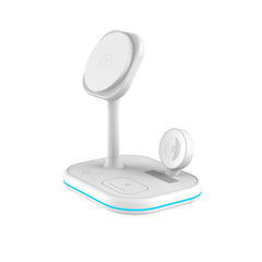DRAHTLOSES LADEN 3IN1 QI15W-A27 MAGNETISCHER MAGSAFE WIRELESS CHARGER WEISS