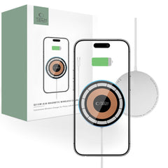DRAHTLOSES LADGERÄT TECH-PROTECT QI15W-A30 MAGNETISCHER MAGSAFE WIRELESS CHARGER SILBER