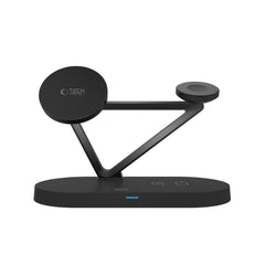 LADENSTATION TECH-PROTECT QI15W-A41 3IN1 MAGNETISCHER MAGSAFE WIRELESS CHARGER SCHWARZ