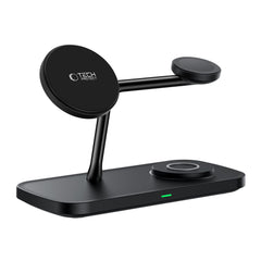 LADENSTATION TECH-PROTECT QI15W-A45 3IN1 MAGNETISCHER MAGSAFE WIRELESS CHARGER SCHWARZ