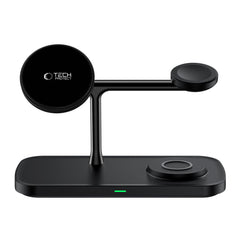 LADENSTATION TECH-PROTECT QI15W-A45 3IN1 MAGNETISCHER MAGSAFE WIRELESS CHARGER SCHWARZ