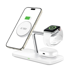 LADENDE STATION TECH-PROTECT QI15W-A45 3IN1 MAGNETISCHER MAGSAFE WIRELESS CHARGER WEISS