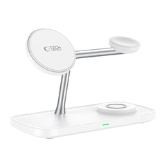 LADENDE STATION TECH-PROTECT QI15W-A45 3IN1 MAGNETISCHER MAGSAFE WIRELESS CHARGER WEISS