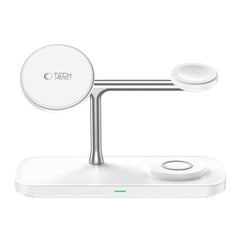 LADENDE STATION TECH-PROTECT QI15W-A45 3IN1 MAGNETISCHER MAGSAFE WIRELESS CHARGER WEISS