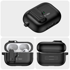 TECH-PROTECT SLIM HOOK HÜLLE FÜR APPLE AIRPODS PRO 1 / 2 SCHWARZ