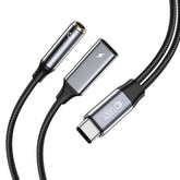 KABEL TECH-PROTECT ULTRABOOST KABELADAPTER TYPE-C ZU MINI JACK 3,5MM & TYPE-C SCHWARZ