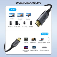 TECH-PROTECT ULTRABOOST KABEL TYPE-C ZU HDMI 2.0 4K 60HZ 180CM SCHWARZ