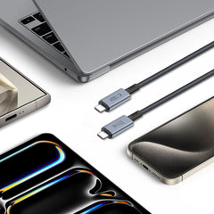 KABEL TECH-PROTECT ULTRABOOST MAX USB 4.0 8K 40GBPS TYPE-C KABEL PD240W 100CM GRAU