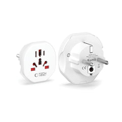 TECH-PROTECT UNIVERSALREISEADAPTER AUS DER EU WEISS