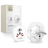 TECH-PROTECT UNIVERSALREISEADAPTER AUS DER EU WEISS