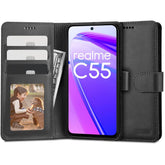 TECH-PROTECT HÜLLE WALLET REALME C55 SCHWARZ