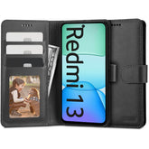 TECH-PROTECT WALLET BUCHDECKEL FÜR XIAOMI REDMI 13 SCHWARZ