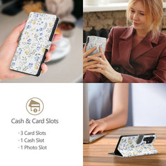 TECH-PROTECT HÜLLE WALLET XIAOMI REDMI NOTE 14 PRO 5G / PRO+ PLUS 5G / POCO X7 5G FRÜHLINGSBLUMEN
