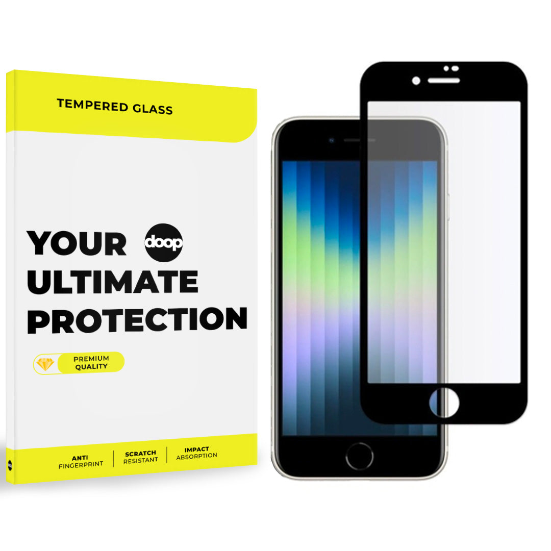 HARTGLAS DOOP GLASS IPHONE 7 / 8 / SE 2020 / 2022 SCHWARZ