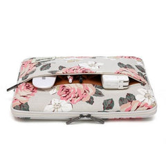 NOTEBOOKTASCHE 13"-14" CANVASLIFE HÜLLE LAPTOP NAVY ROSE