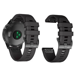 SILIKONARMBAND FÜR GARMIN 26MM FENIX 3 / 5X / 3HR / 5X PLUS / 6X / 6X PRO / 7X DOOP DISCOVERER SCHWARZ
