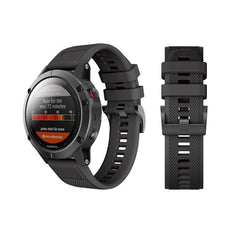 SILIKONARMBAND FÜR GARMIN 22MM FENIX 5 / 6 / 6 PRO / 7 DOOP DISCOVERER 22MM SCHWARZ