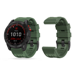 SILIKONARMBAND FÜR GARMIN 26MM FENIX 3 / 5X / 3HR / 5X PLUS / 6X / 6X PRO / 7X DOOP EXPLORER ARMY GREEN