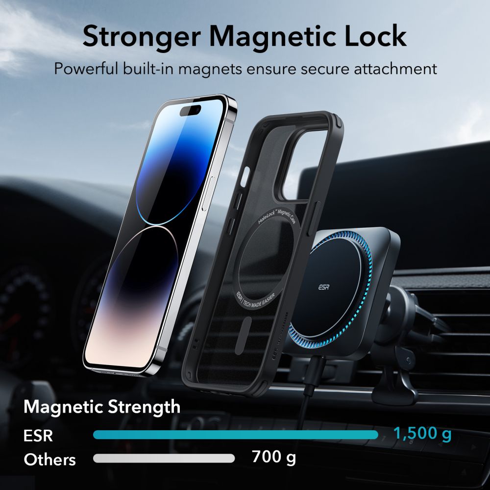 ESR KRYT HALOLOCK MAGSAFE FÜR IPHONE 14 PRO MAX FROSTED BLACK