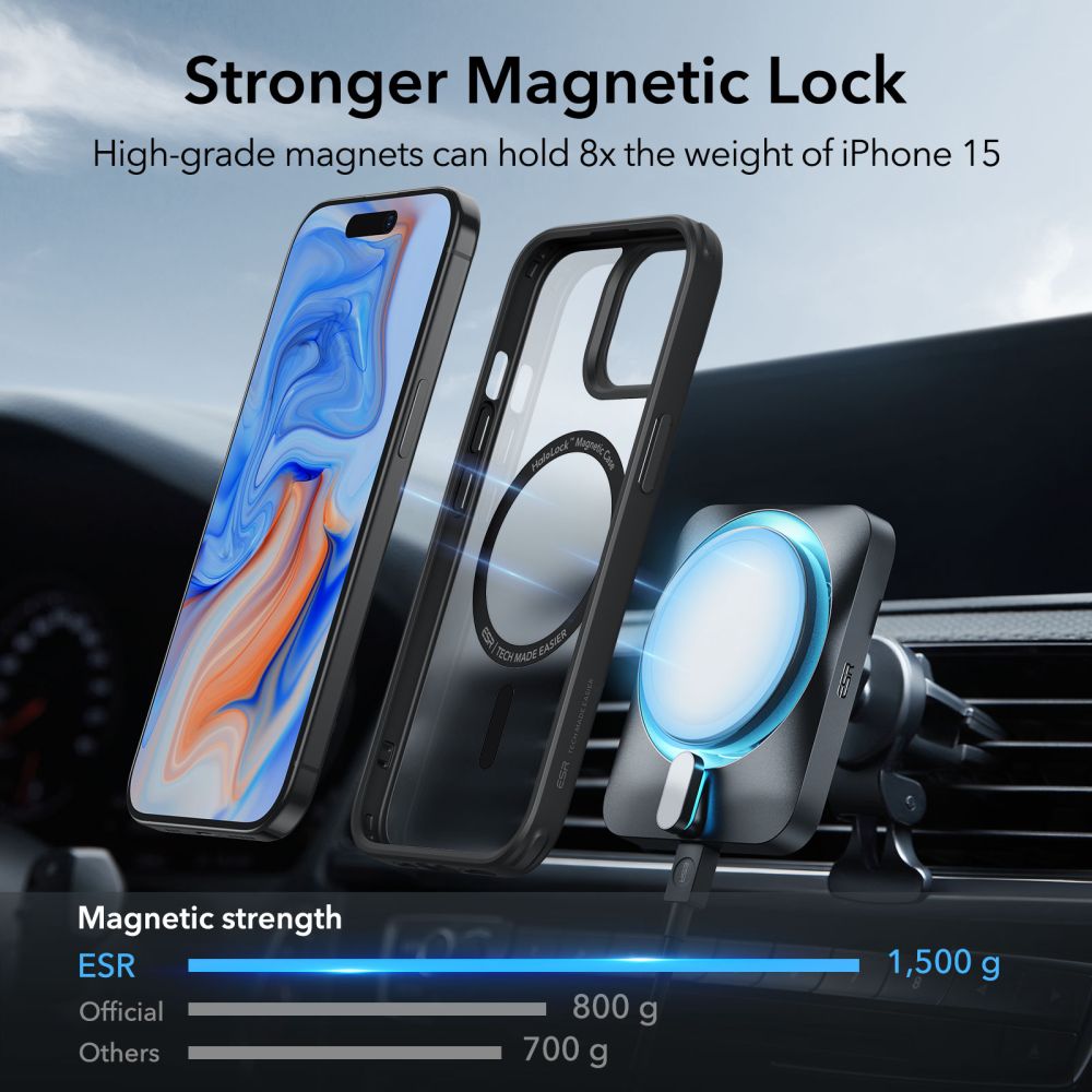 KRYT ESR CH HALOLOCK MAGSAFE IPHONE 15 FROSTED BLACK