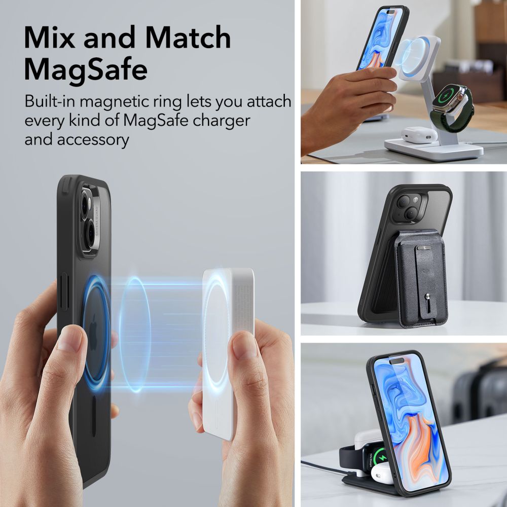 KRYT ESR CH HALOLOCK MAGSAFE IPHONE 15 FROSTED BLACK