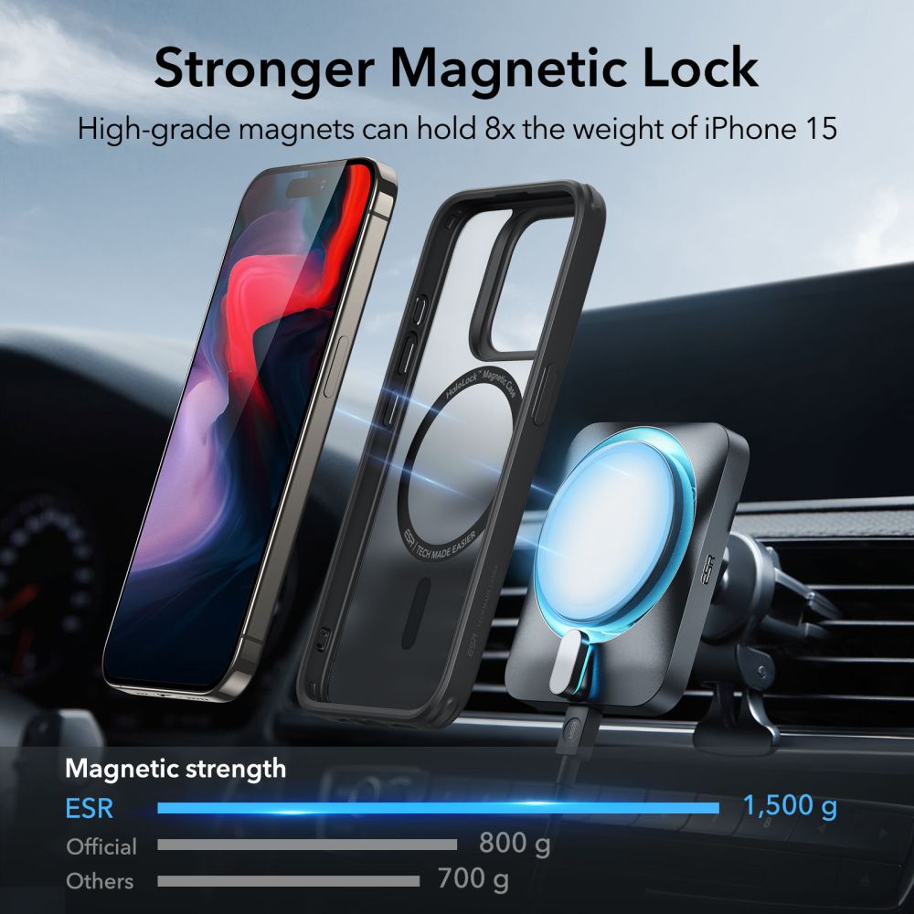 ESR KRYT HALOLOCK MAGSAFE IPHONE 15 PRO FROSTED BLACK