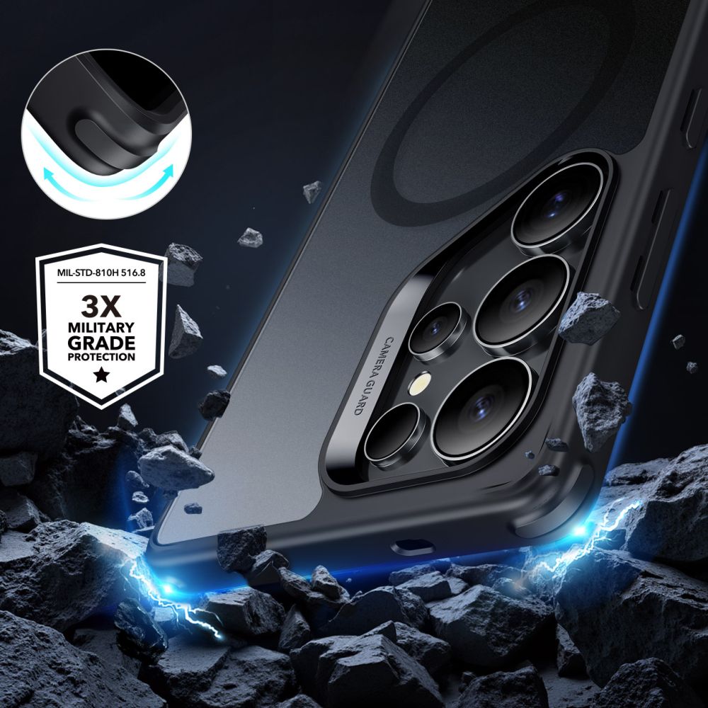 ESR CLASSIC HYBRID HALOLOCK MAGSAFE GALAXY S25 ULTRA FROSTED BLACK HÜLLE