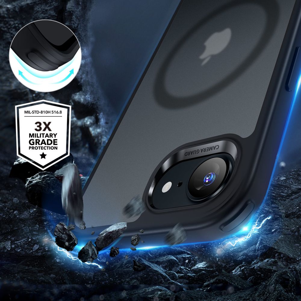 ESR CLASSIC HYBRID HALOLOCK MAGSAFE IPHONE 16E FROSTED BLACK HÜLLE